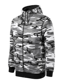 Camo Zipper mikina pánská camouflage gray