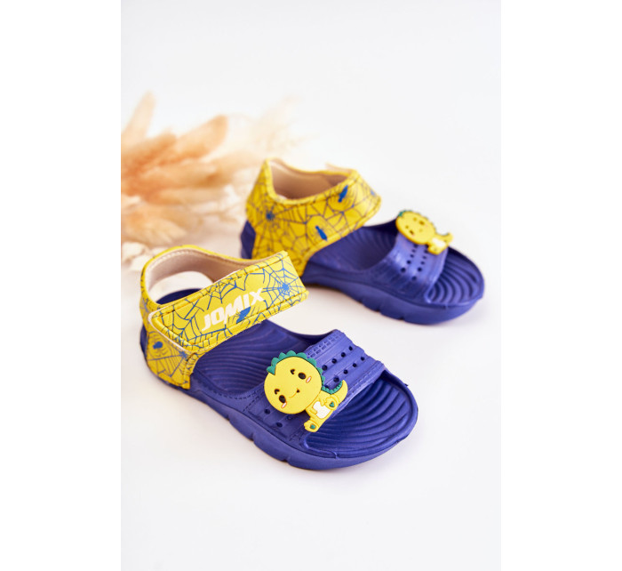 Lehké pěnové dětské sandály se suchým zipem námořnická modrá Asti