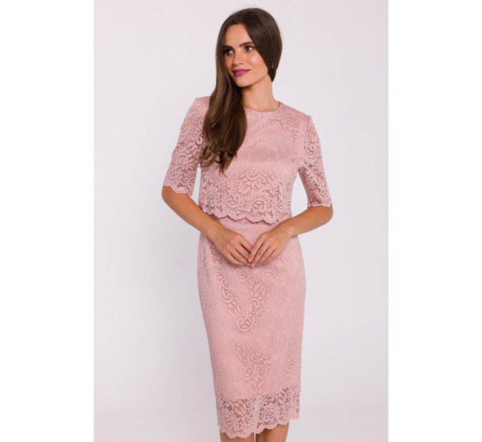 Stylove Šaty S379 Powder Pink