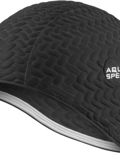 AQUA SPEED Plavecká čepice Bombastic Tic-Tac Black Pattern 07