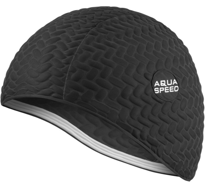 AQUA SPEED Plavecká čepice Bombastic Tic-Tac Black Pattern 07