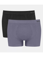 Pánské boxerky GO Smooth Short C2P - BLACK - černošedé M014 - SLOGGI