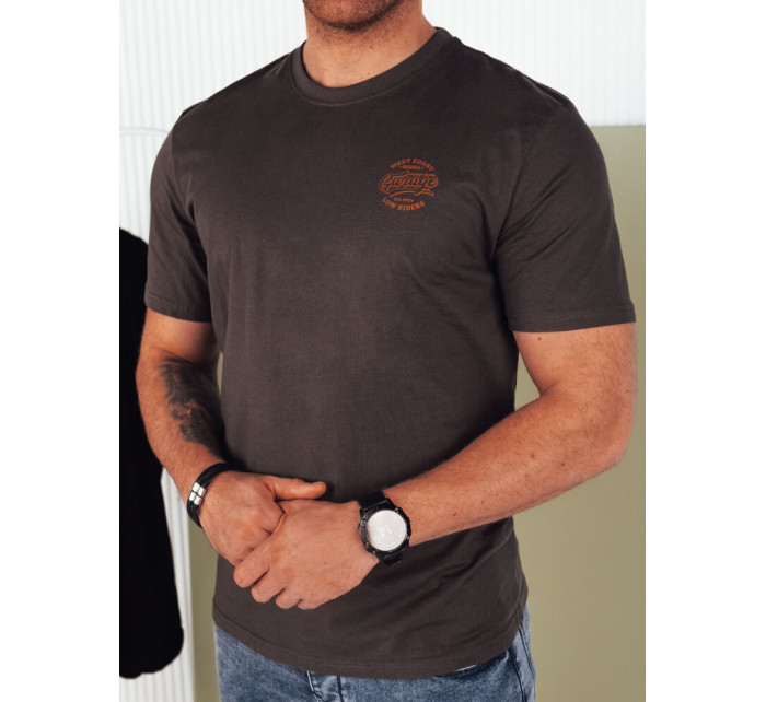 Pánské tričko s potiskem, tmavě šedé Dstreet RX5416