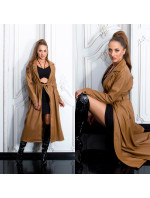 Sexy model 19620535 Leather Coat with Belt - Style fashion