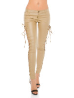 Sexy KouCla leather look trousers with lacing