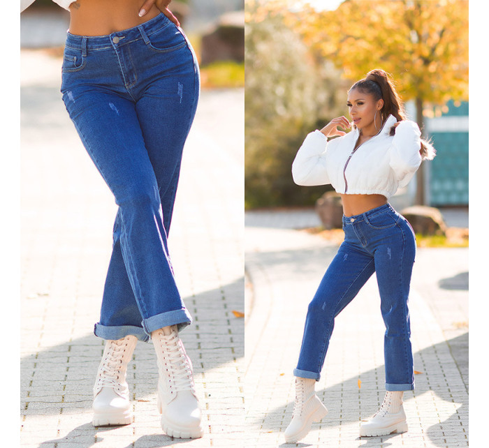 Sexy used look push up flarred jeans