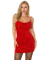 Sexy Minidress with sequins & open back