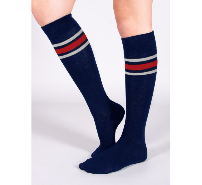 Yoclub Dívčí bavlněné podkolenky SKA-0048G-AA00-003 Navy Blue