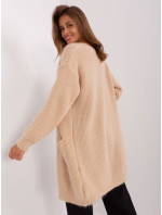 Béžový pletený oversize cardigan