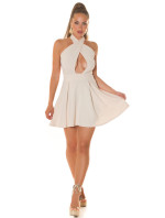 Sexy KouCla neckholder minidress flared skirt