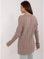 Sweter AT SW 2343.88 ciemny bezowy