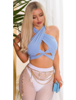 Sexy Koucla Neckholder Crop Top with Cut Outs