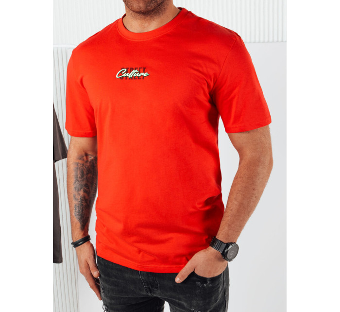 Pánské tričko s oranžovým potiskem Dstreet RX5423