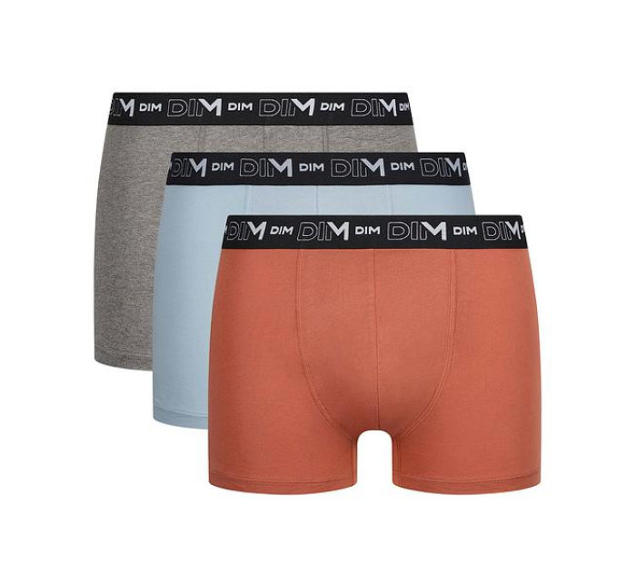 Pánské boxerky 3 ks DIM COTTON STRETCH BOXER 3x - DIM - oranžová