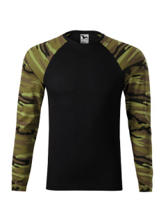 Camouflage LS triko unisex camouflage green