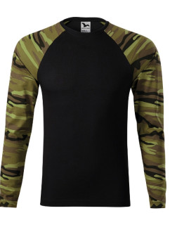 Camouflage LS triko unisex camouflage green