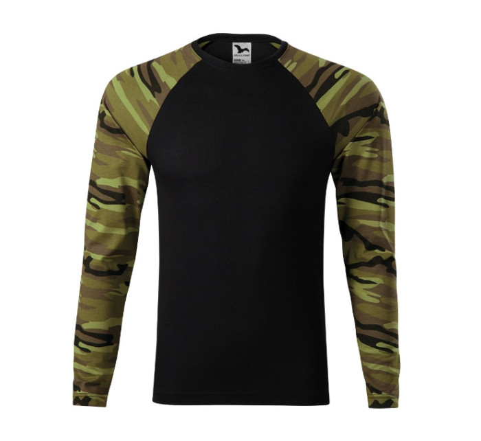 Camouflage LS triko unisex camouflage green