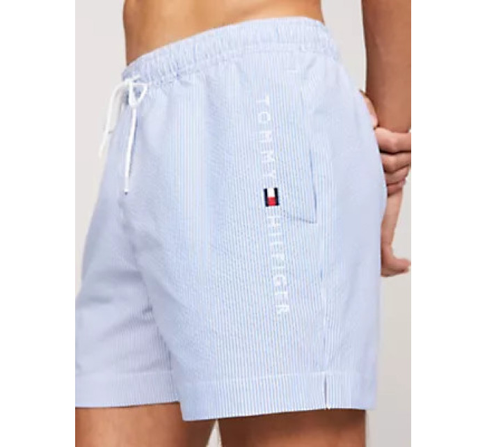 Těsně k tělu Pánské tkané kalhoty MEDIUM DRAWSTRING STRIPE UM0UM032650GY - Tommy Hilfiger