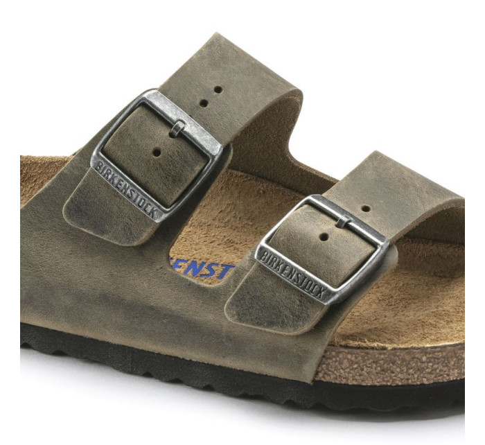 žabky Arizona Soft  Leather  Khaki model 20694226 - Birkenstock