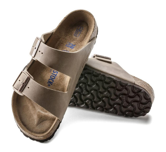 Birkenstock Arizona Soft Footbed Oiled Leather Tabacco Brown úzké žabky pro muže/dámy (0552813)