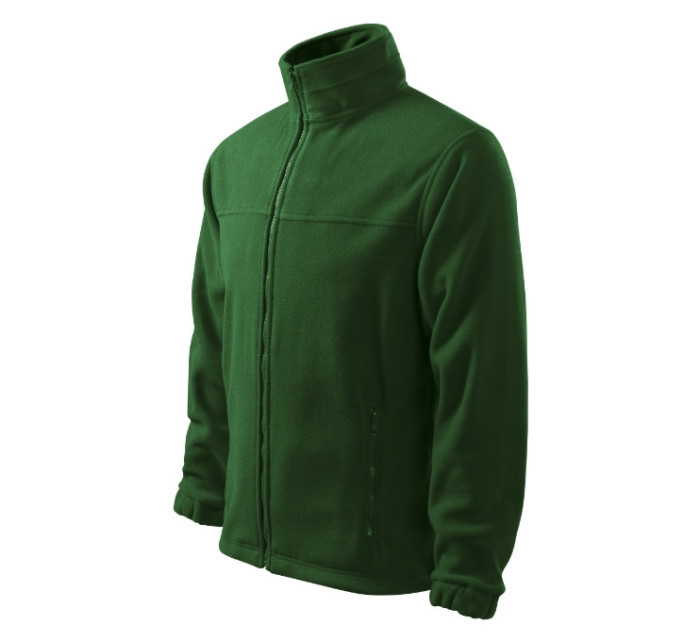 Jacket fleece pánský lahvově zelená 06 (brand label)