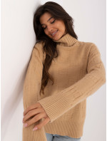 Sweter AT SW  camelowy model 20459081 - FPrice