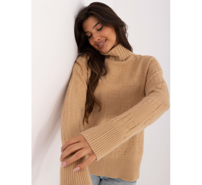 Sweter AT SW  camelowy model 20459081 - FPrice