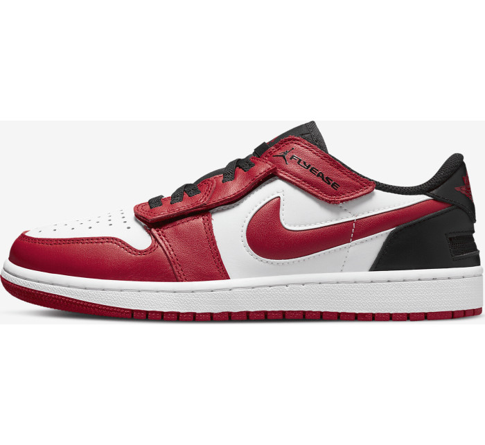 Pánské sportovní boty Air Jordan 1 Low FlyEase M DM1206-163 Červeno-bílá s černou - Nike