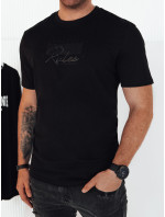 Pánské tričko s potiskem černé Dstreet RX5409