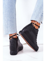 Leather Wedge Sneakers Big Star EE274127 Black