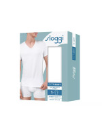 Pánské tílko GO Shirt V-Neck Slim Fit - WHITE - bílé 0003 - SLOGGI