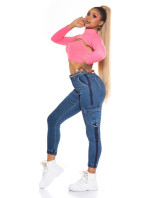 Trendy Highwaist Cargolook Jeans