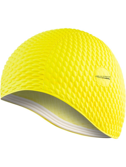 AQUA SPEED Plavecká čepice Bombastic Yellow Pattern 18