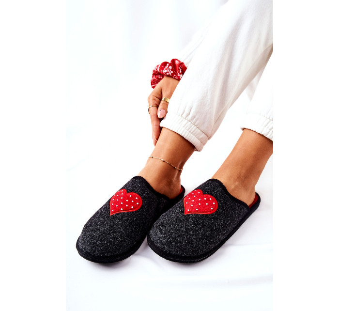 Household slippers Panto Fino II267009 Black-Red