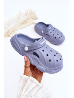 Dětské pěnové pantofle Crocs Modre Cloudy