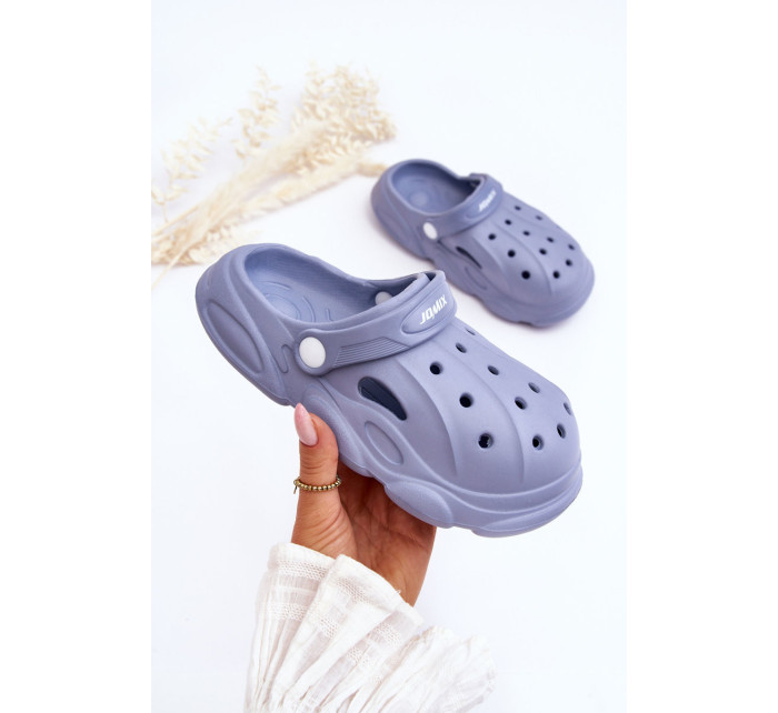 Dětské pěnové pantofle Crocs Modre Cloudy