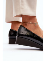 Dámské lakované boty Loafers Black Polike