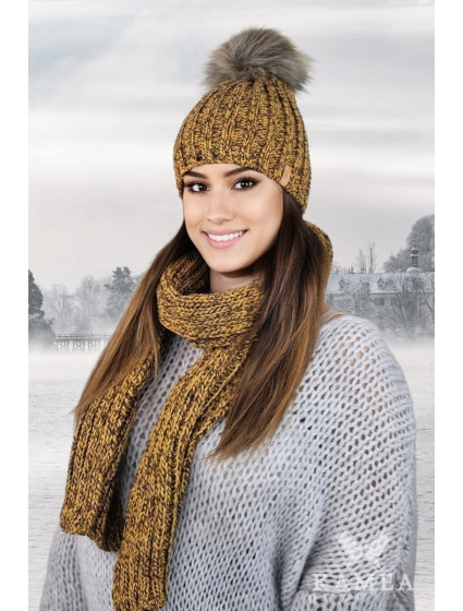 Kamea Hat&Scarf K.22.261.48 Hořčice