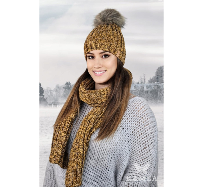 Hat&Scarf model 19138754 Hořčice - Kamea