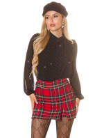 Sexy Musthave Highwaist Skort kostkovaný