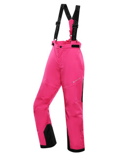 Dětské lyžařské kalhoty s membránou ptx ALPINE PRO OSAGO pink glo