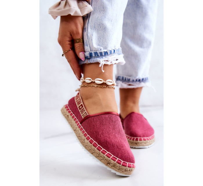 Dámské espadrilky Slip-on Big Star - tmavě růžové