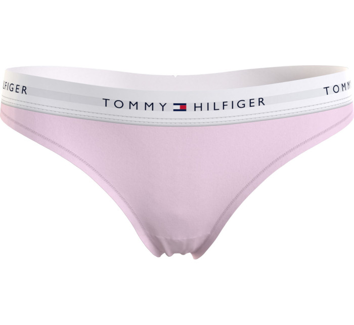 Dámská tanga LOGO WAISTBAND THONG UW0UW03835TOG světle růžová - Tommy Hilfiger