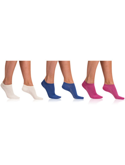 Krátké dámské bambusové ponožky 3 ks BAMBUS AIR LADIES IN-SHOE SOCKS 3x - BELLINDA - bílá