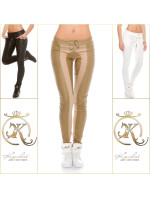 Trendy KouCla joggers in leather look & fabric app