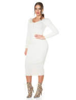 Sexy Midi Knit Dress with Lace and model 19620901 - Style fashion