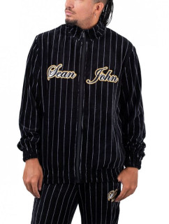 Sean John Vintage Pinstripe Velours Pánská mikina M 6078109