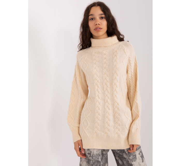 Sweter AT SW  ecru model 20742424 - FPrice