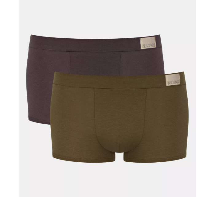 Pánské boxerky GO Natural Hipster C2P - BROWN - hnědé M004 - SLOGGI