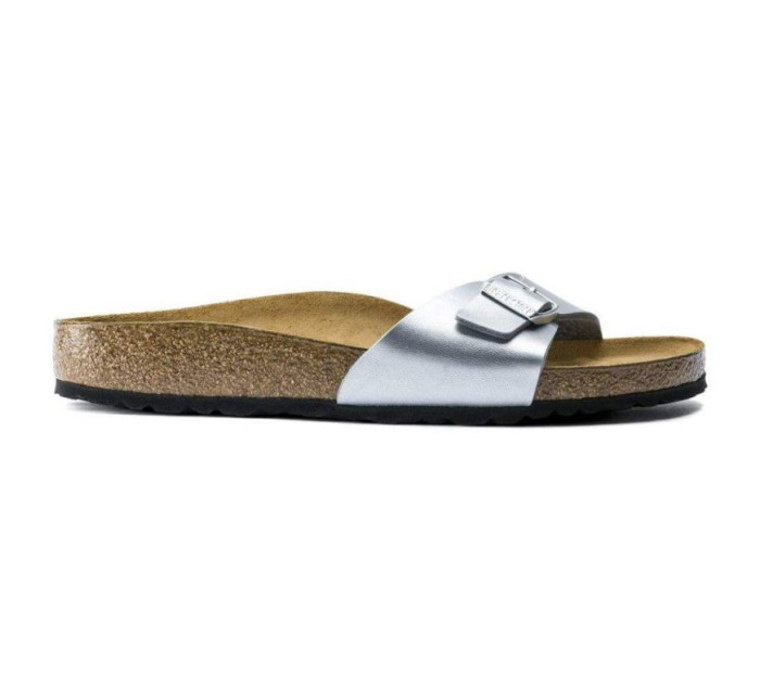 Dámské žabky Birkenstock Madrid Birko-Flor Silver regular wide (0040411) dámské